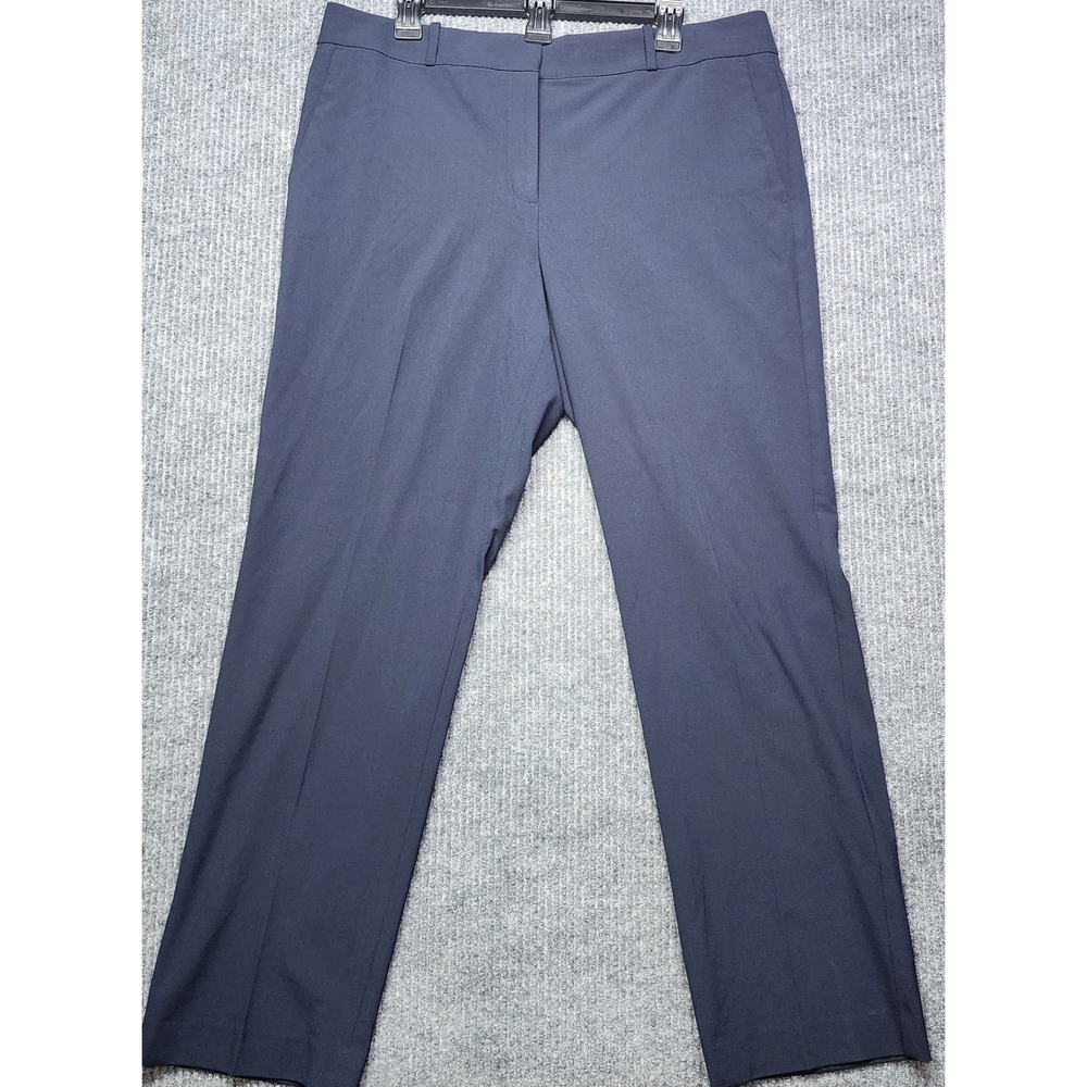 Ann Taylor Classic The Straight Mid Rise Navy Blue Dress Pants Size 14 NWT